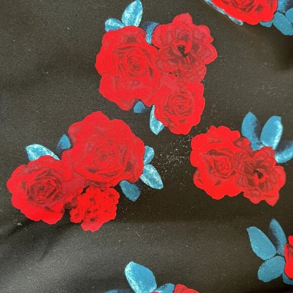 Lane Bryant Fit & Flare Dress Women 20 Retro Pin Up Short sleeves Roses Floral - Picture 7 of 11